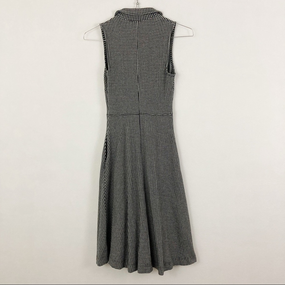 Maeve Anthro Houndstooth A Line Dress Size 8 Black - Picture 2 of 7